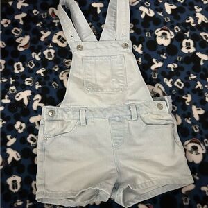 Girls Size 4T Jumping Beans Light Blue Denim Overalls